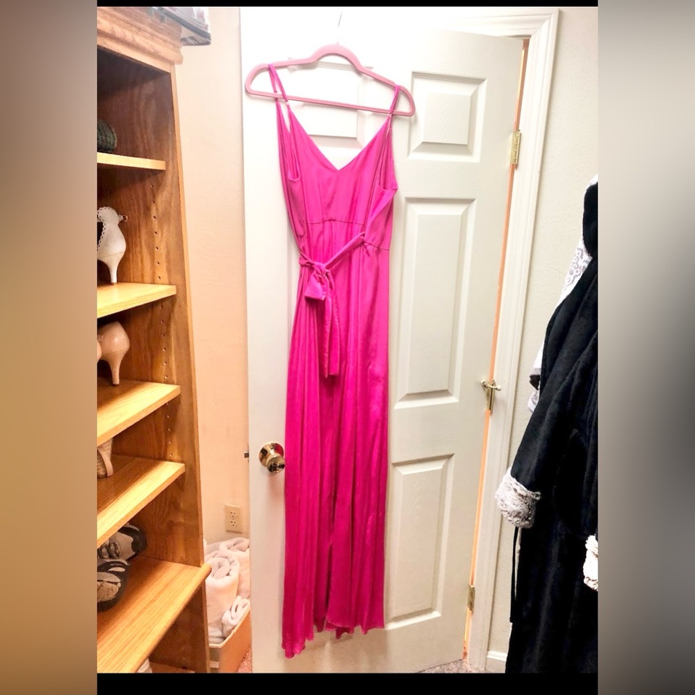 Amanda Uprichard Vibrant Pink Maxi Dress